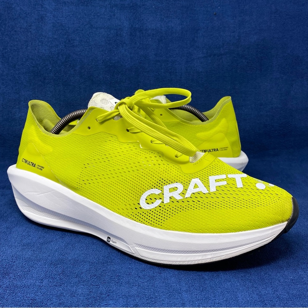 Craft CTM Ultra 2 Mens Running Shoes volt/ White Athletic Sneaker Size 11.5 EUC!